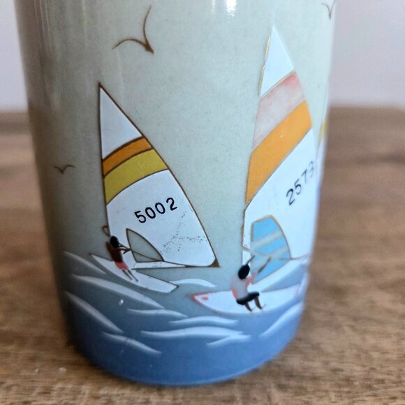 Vintage Otagiri Japan mug with sailboats and seagulls design. - Picture 3 of 7